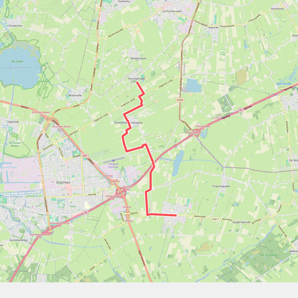 Houtigehage - Ureterp · Friese Woudenpad etappe 6