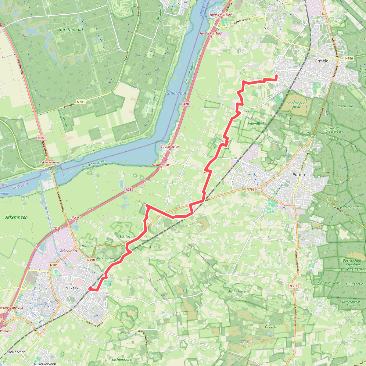 Nijkerk - Ermelo · Zuiderzeepad etappe 11