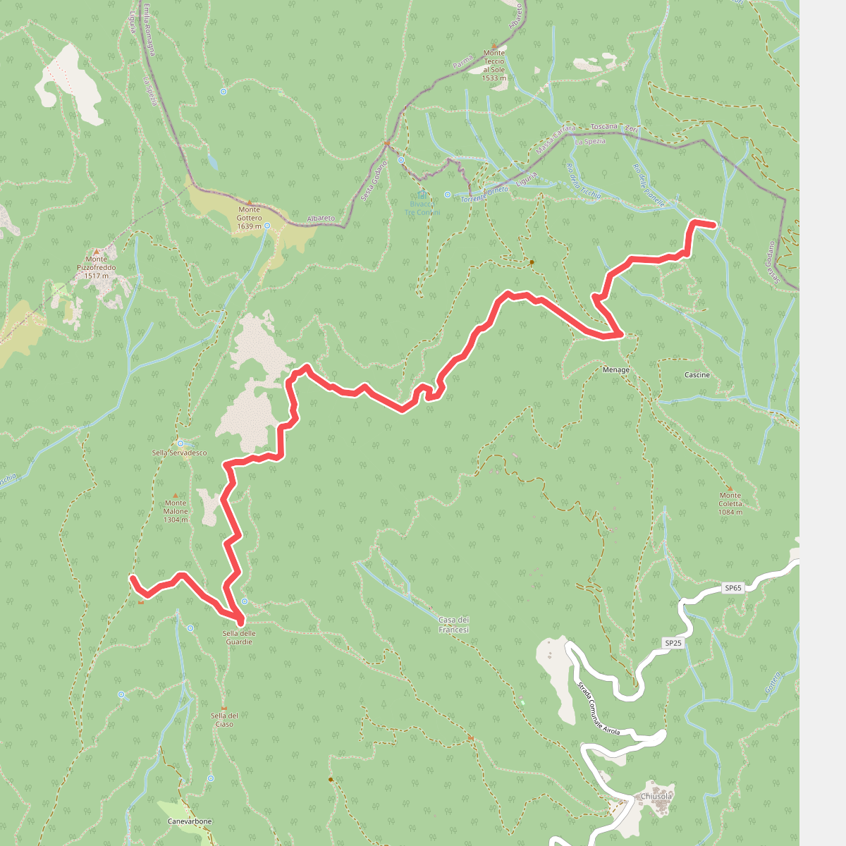 Bivio AVML (Cardeia) - Casa Menage - Prato del Malone (Strada dei carrelli)