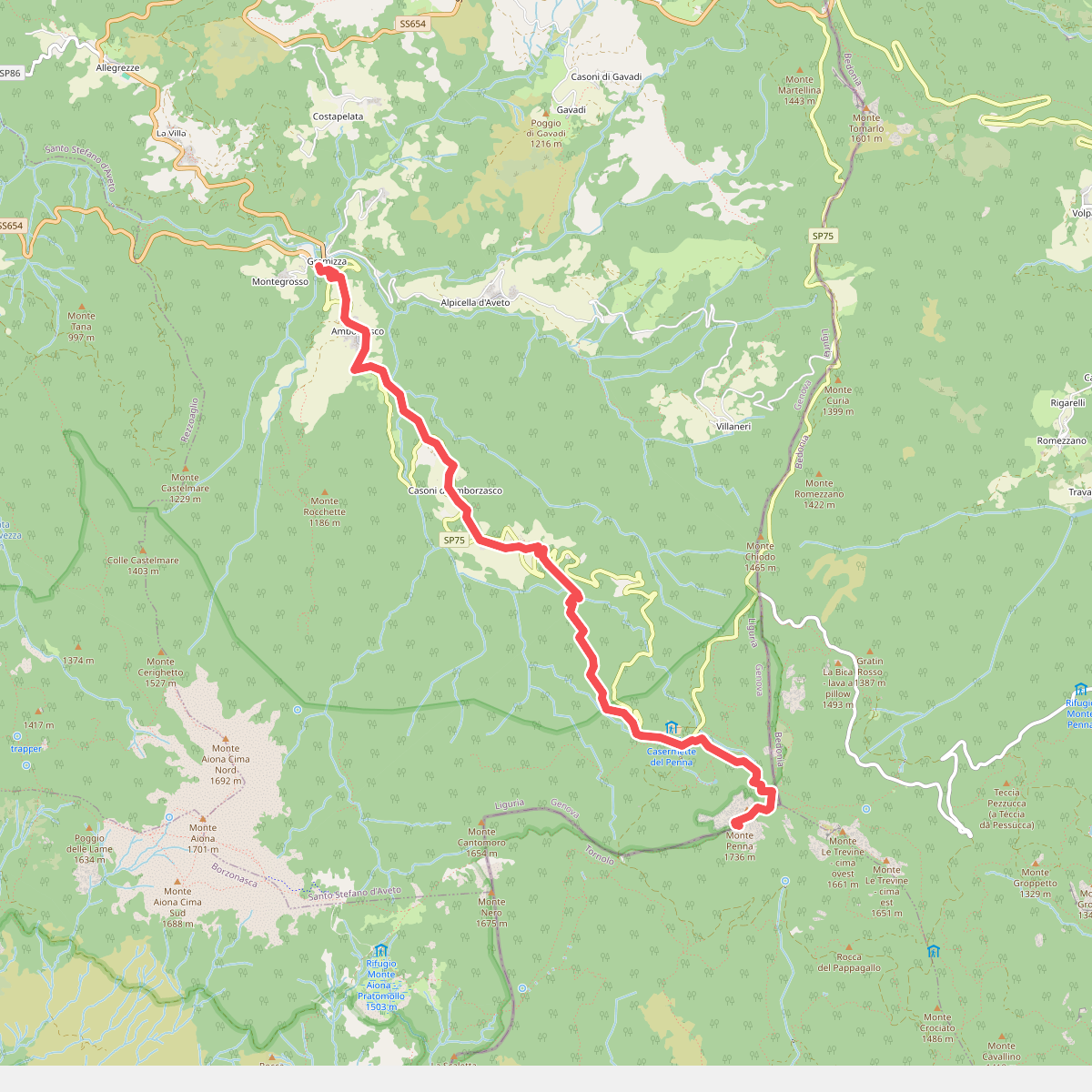 Gramizza - Amborzasco - Monte Penna
