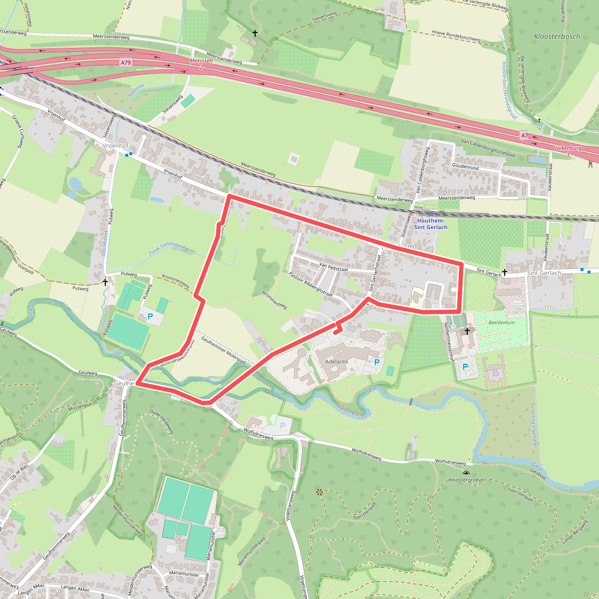 Kasteel St. Gerlach & Geul Va10 Valkenburg aan de Geul 