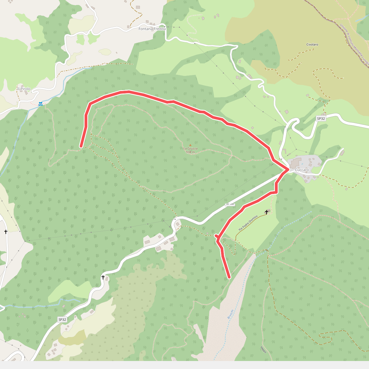 Pineta di Rocchetta - Cuccaro - Bivio 154