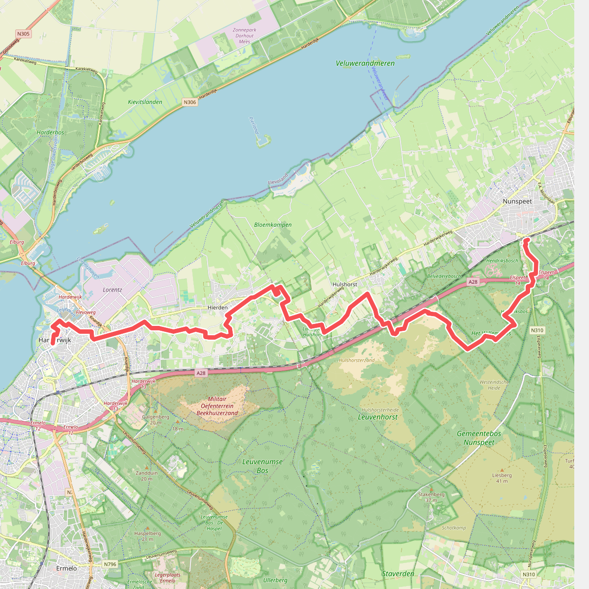 Harderwijk - Nunspeet · Zuiderzeepad etappe 13