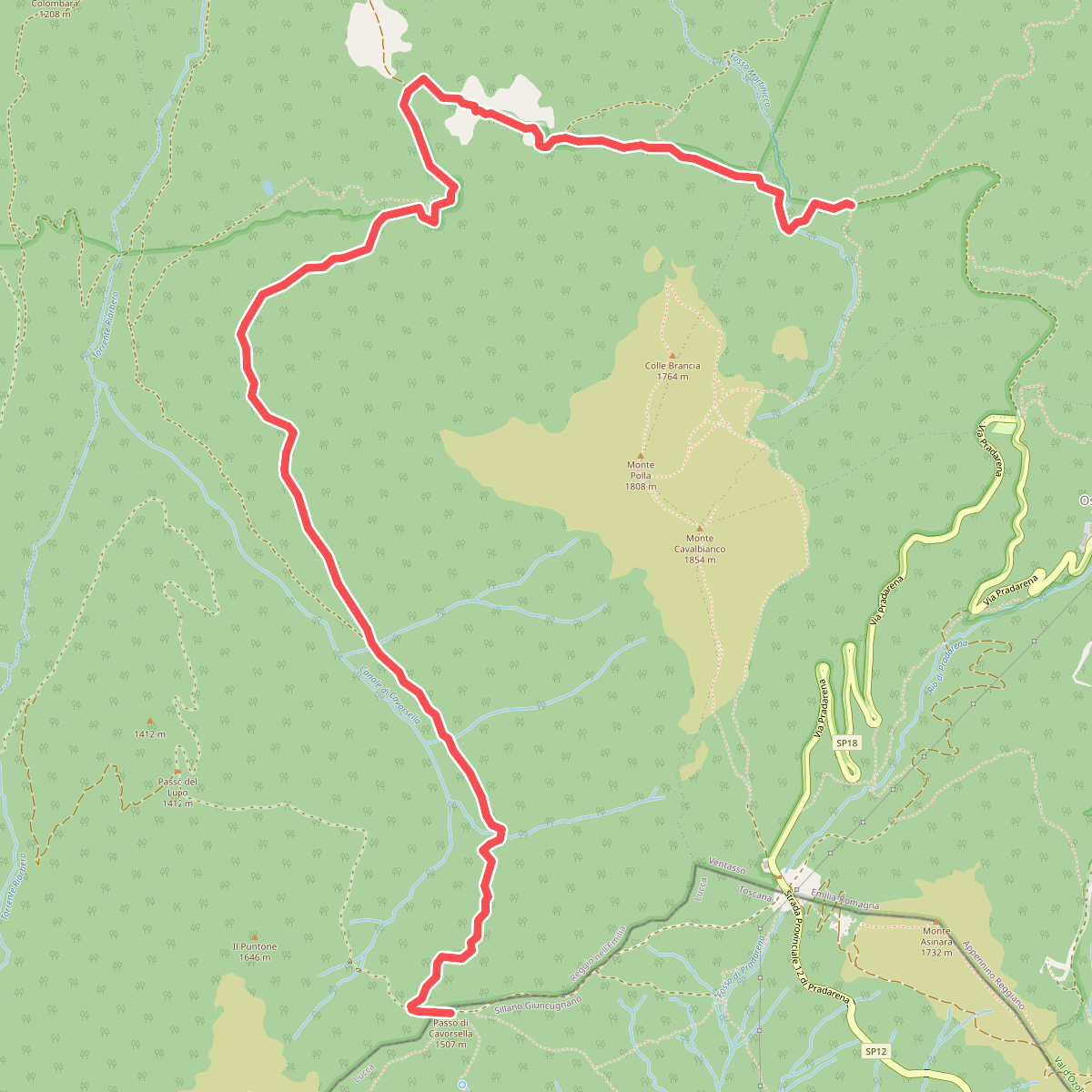 La Buca - Il Quartiere - Il Bottaccio - Passo di Cavorsella