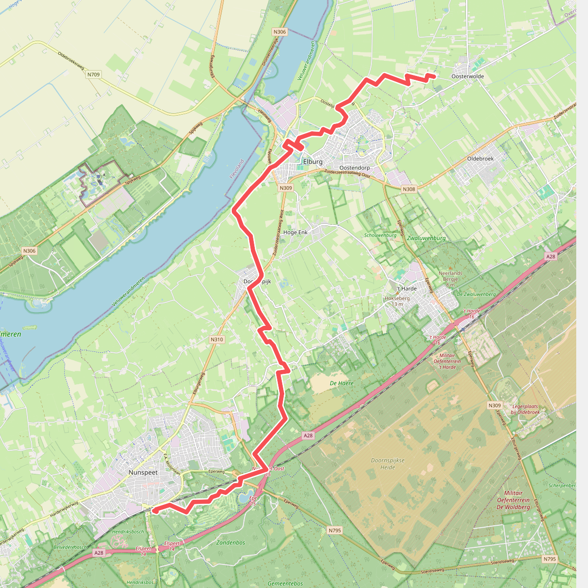 Nunspeet - Oosterwolde · Zuiderzeepad etappe 14