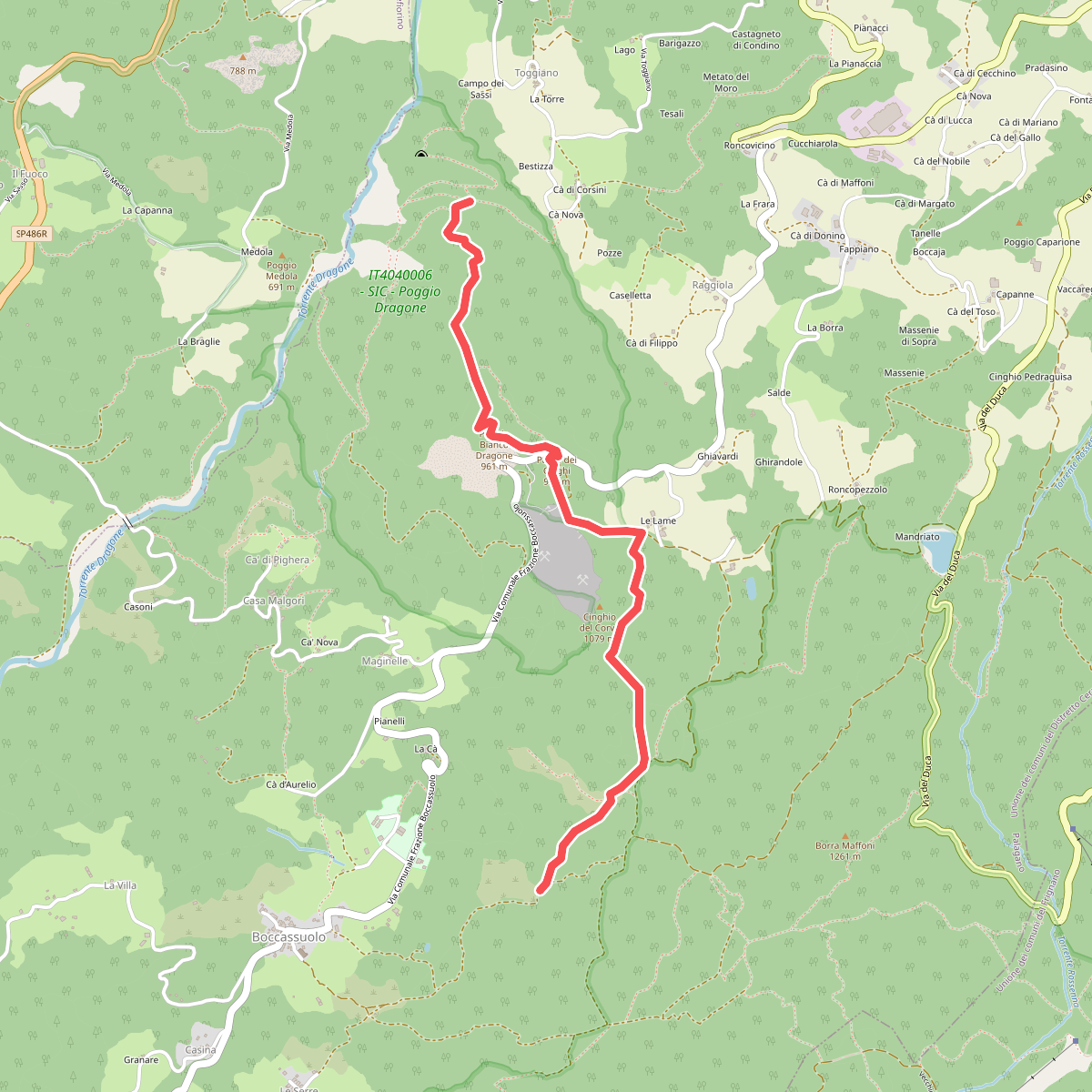 Poggio Bianco Dragone (Percorso 582) - Pra Nogato (Percorso 574)