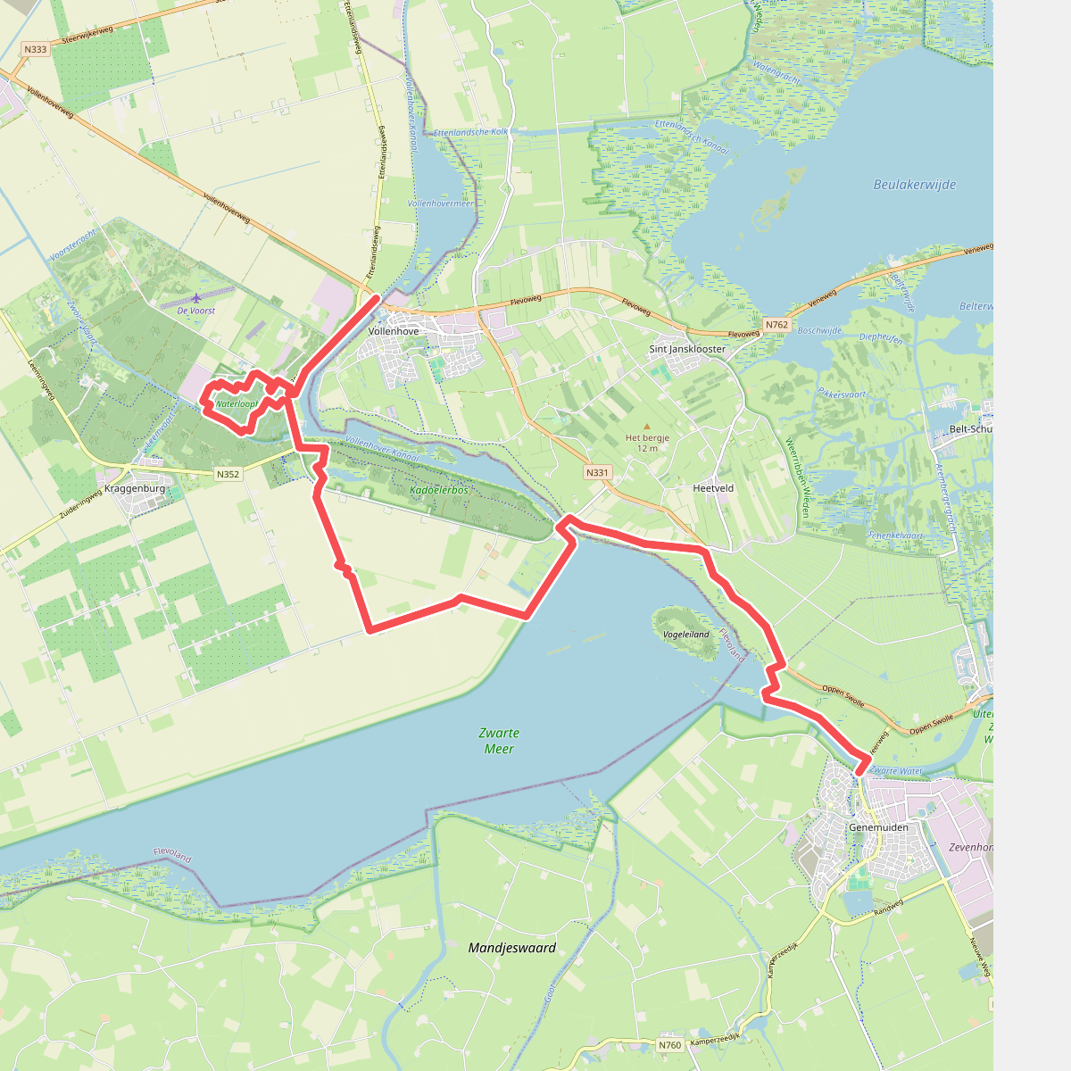 Genemuiden - Vollenhove · Zuiderzeepad etappe 17