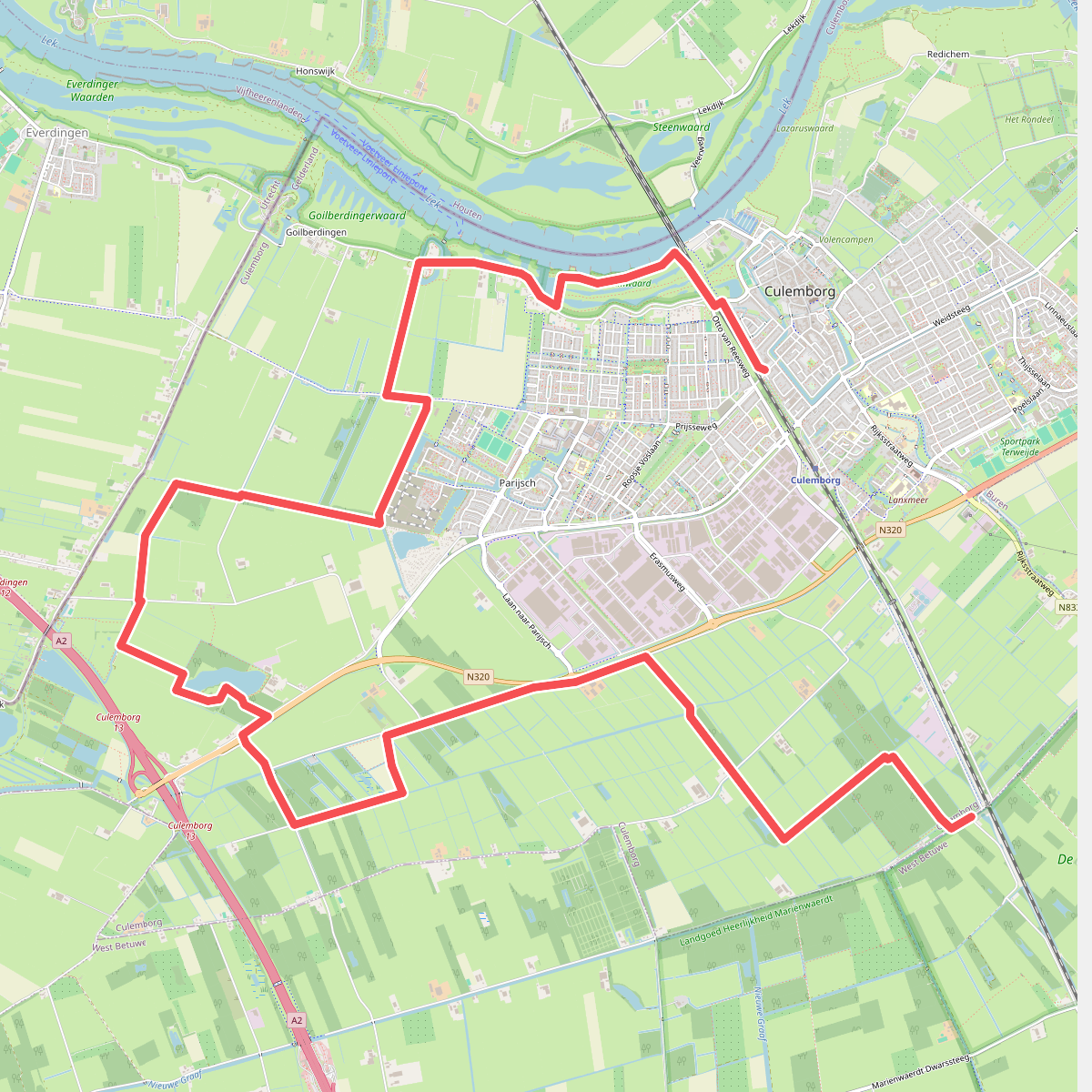 Zeedijk (Station Culemborg) - Station Culemborg · Betuwepad etappe 5