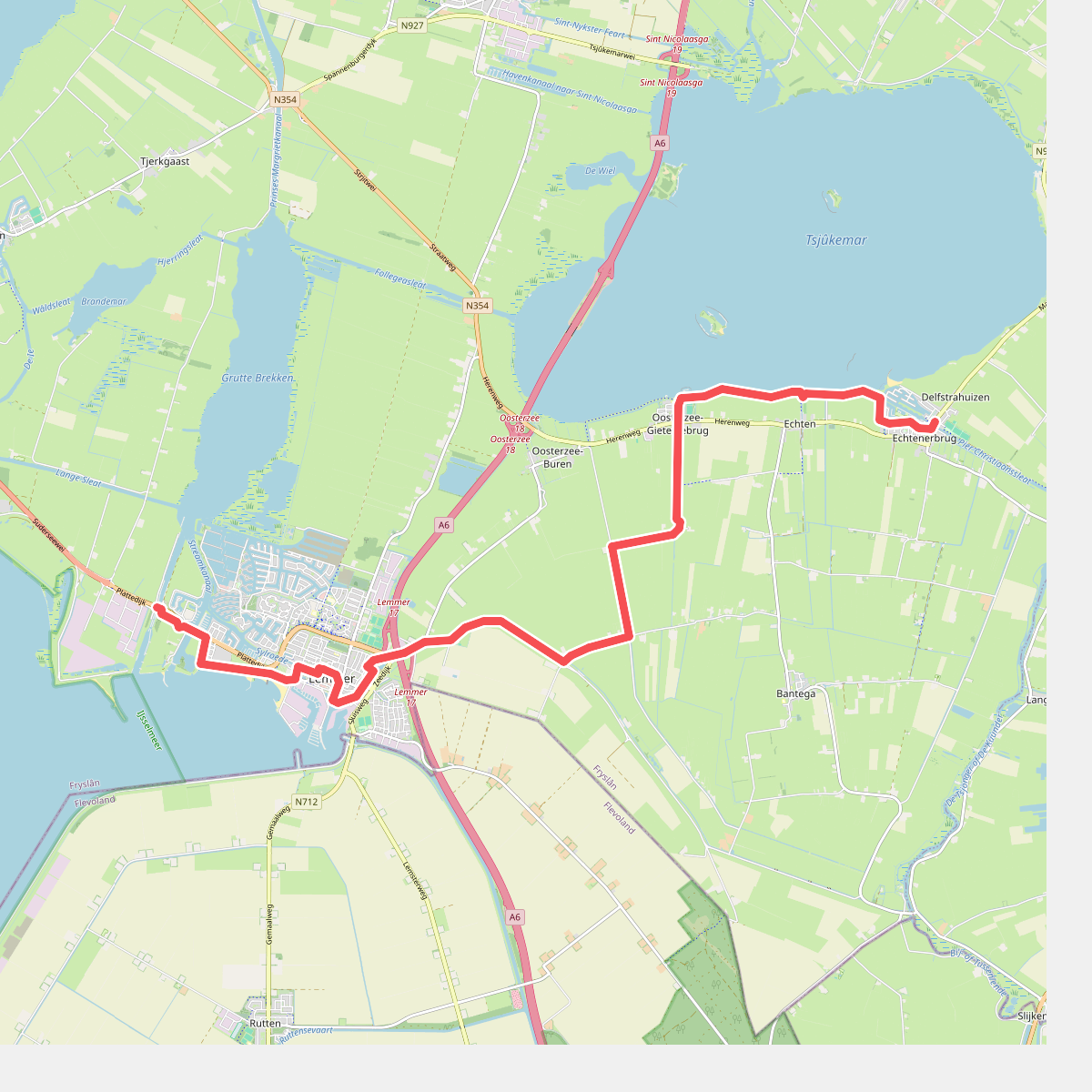 Echtenerbrug - Lemmer · Zuiderzeepad etappe 20