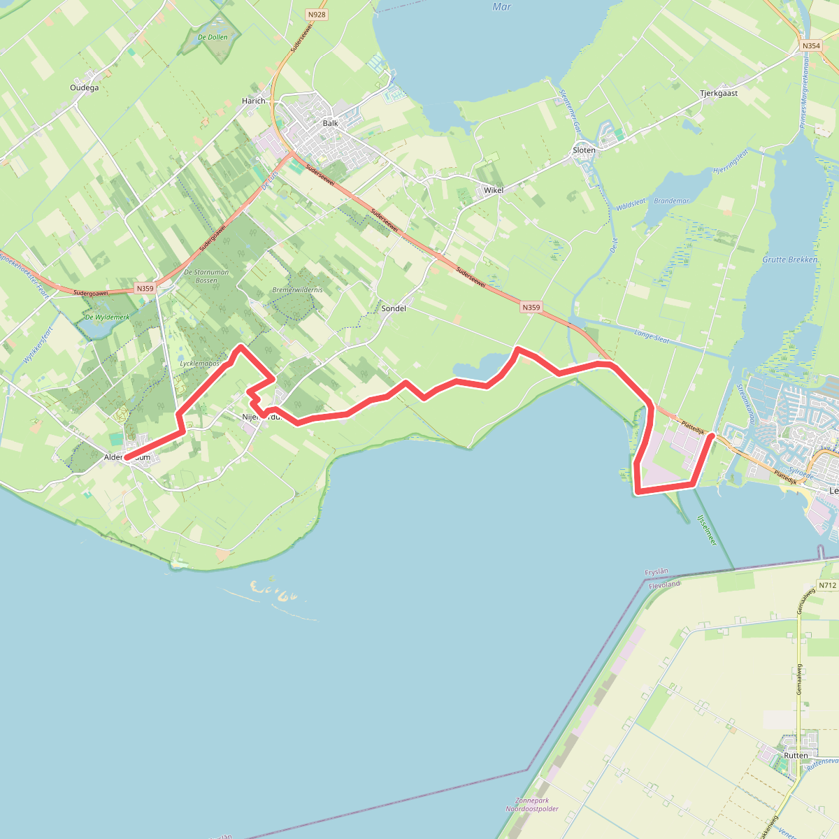Lemmer - Oudemirdum · Zuiderzeepad etappe 21