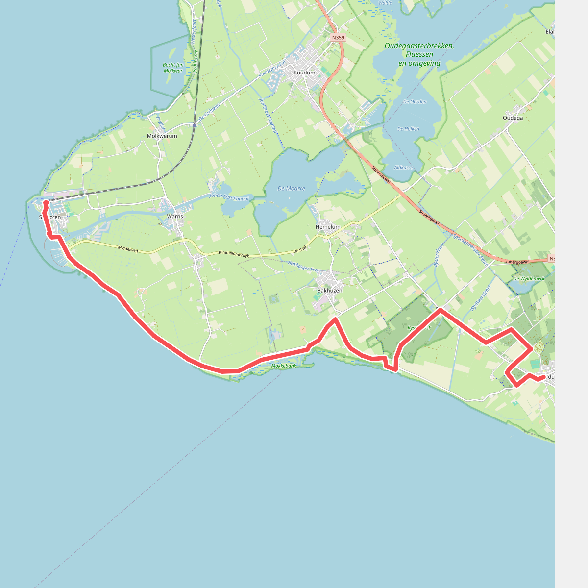 Oudemirdum - Stavoren · Zuiderzeepad etappe 22