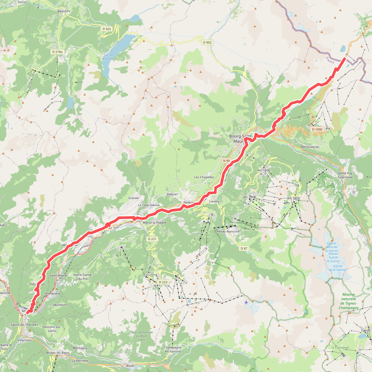 Chemin de Szombathely, Col du Petit Saint-Bernard - Moûtiers