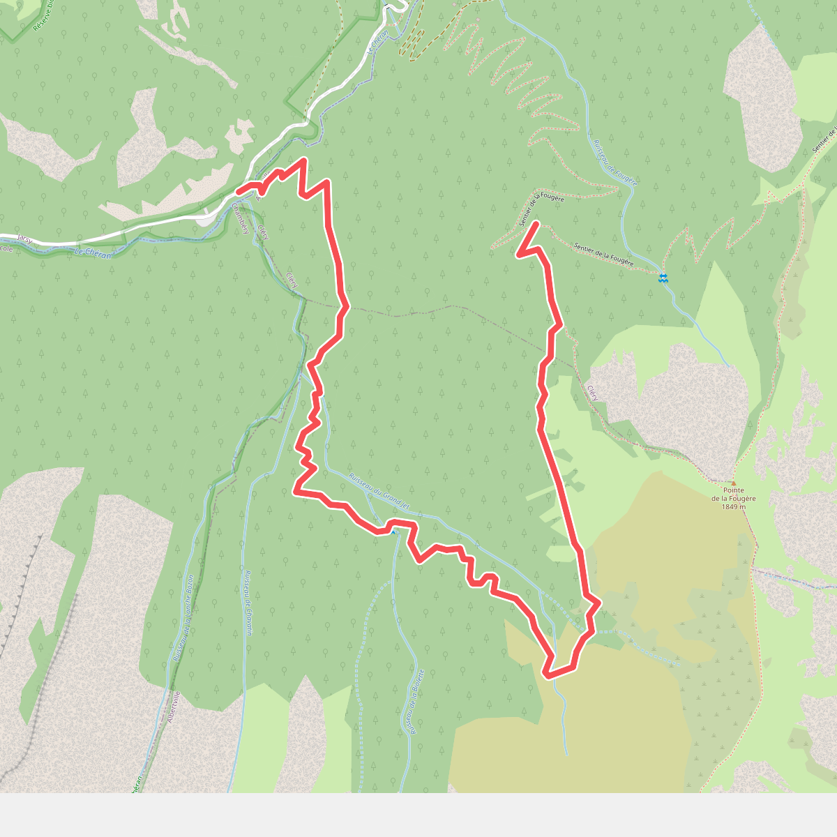 Boucle de la Fougère · Deelroute