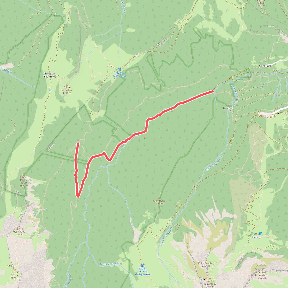 Boucle du Vélan · Deelroute