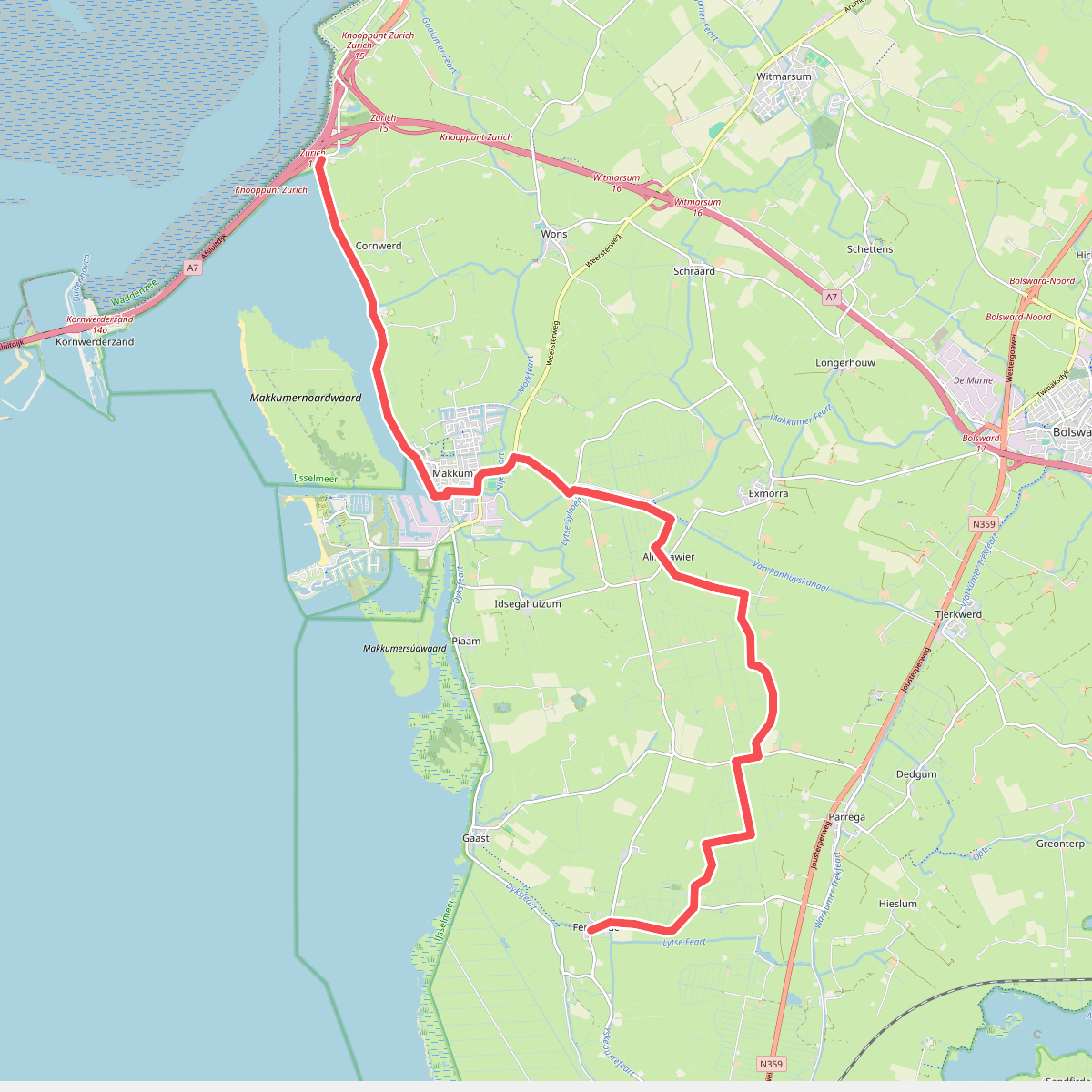 Ferwoude- Afsluitdijk · Zuiderzeepad etappe 24