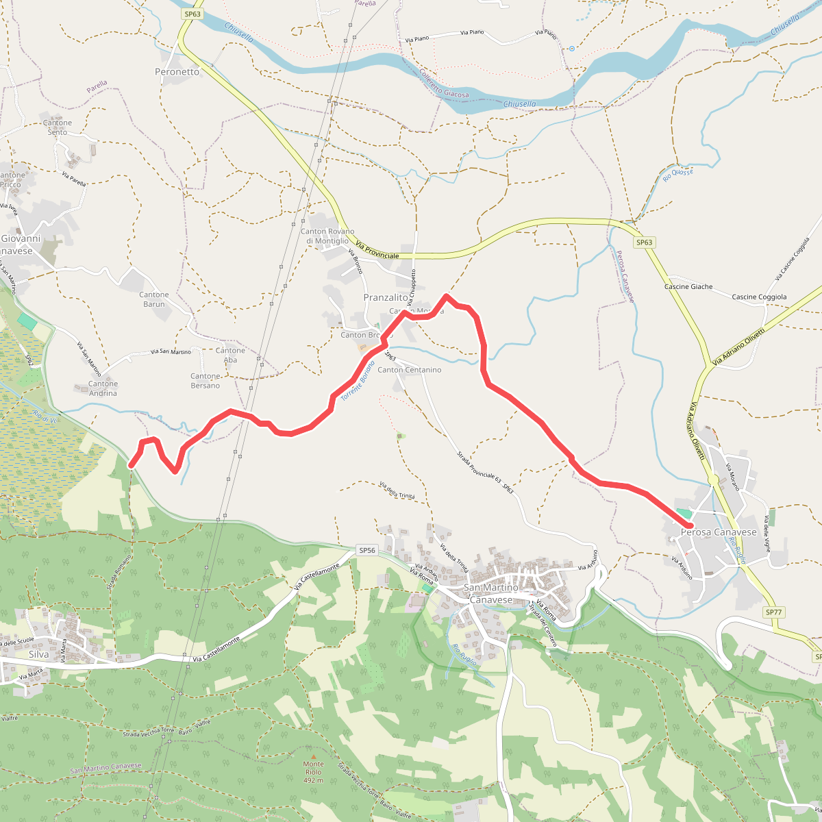 Alta Via dell’Anfiteatro Morenico di Ivrea - Itinerario di Collegamento di Perosa canavese