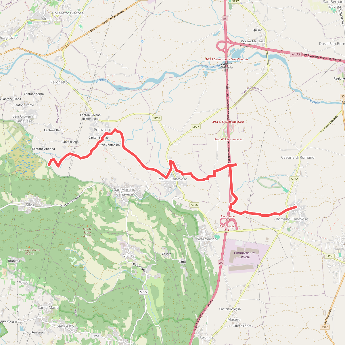 Alta Via dell’Anfiteatro Morenico di Ivrea - Itinerario di Collegamento di Romano Canavese