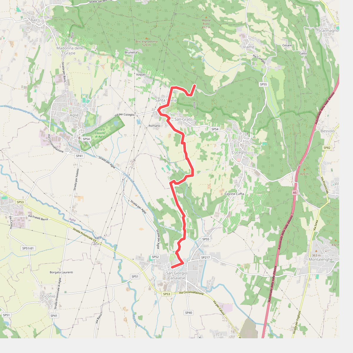 Alta Via dell’Anfiteatro Morenico di Ivrea - Itinerario di Collegamento di San Giorgio