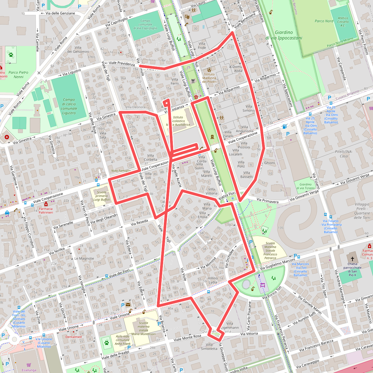 Itinerario delle ville storiche della città giardino di Cusano Milanino