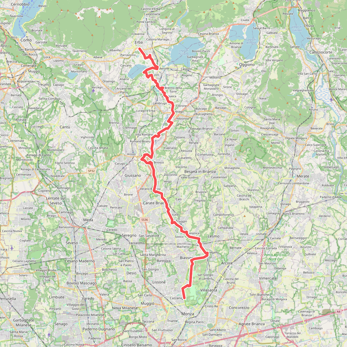 Ciclovia Monza - Erba