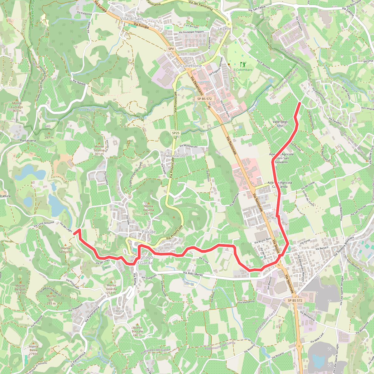 5 - Percorsi delle Colline Moreniche di Puegnago