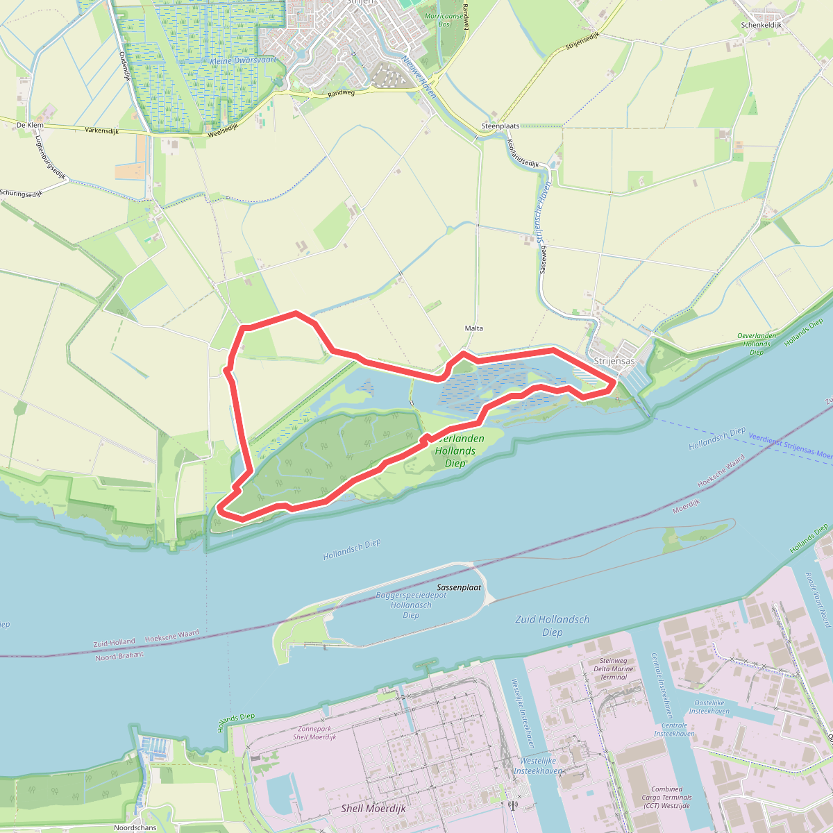 Rondwandeling (Oeverlanden - Hollands Diep) · Biesboschpad etappe 13