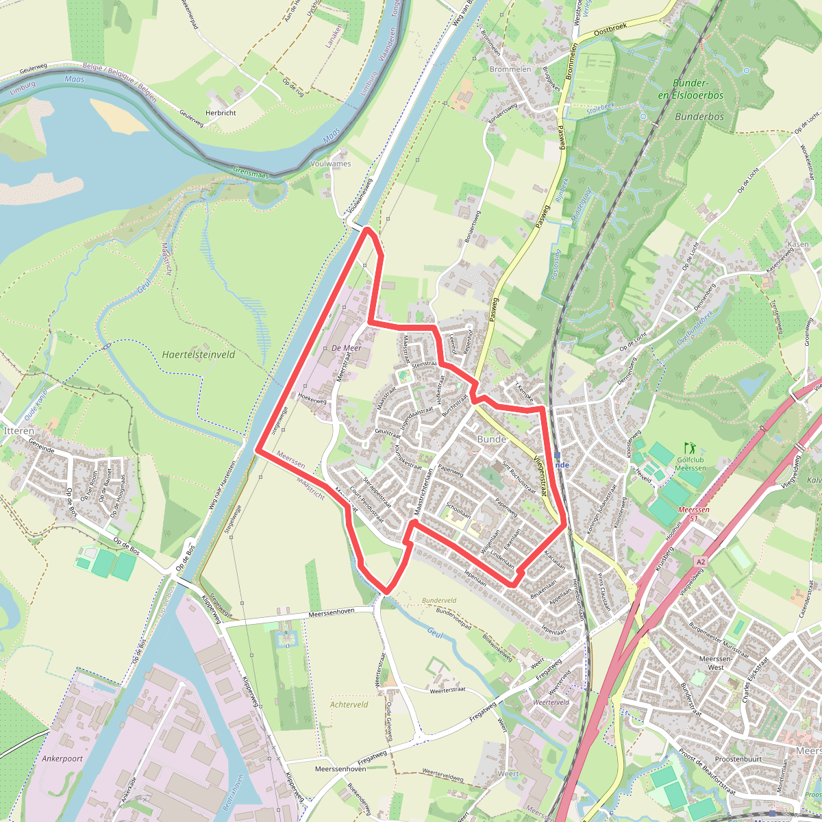 Wandelroute Bu1 - Meerssen - Bunde