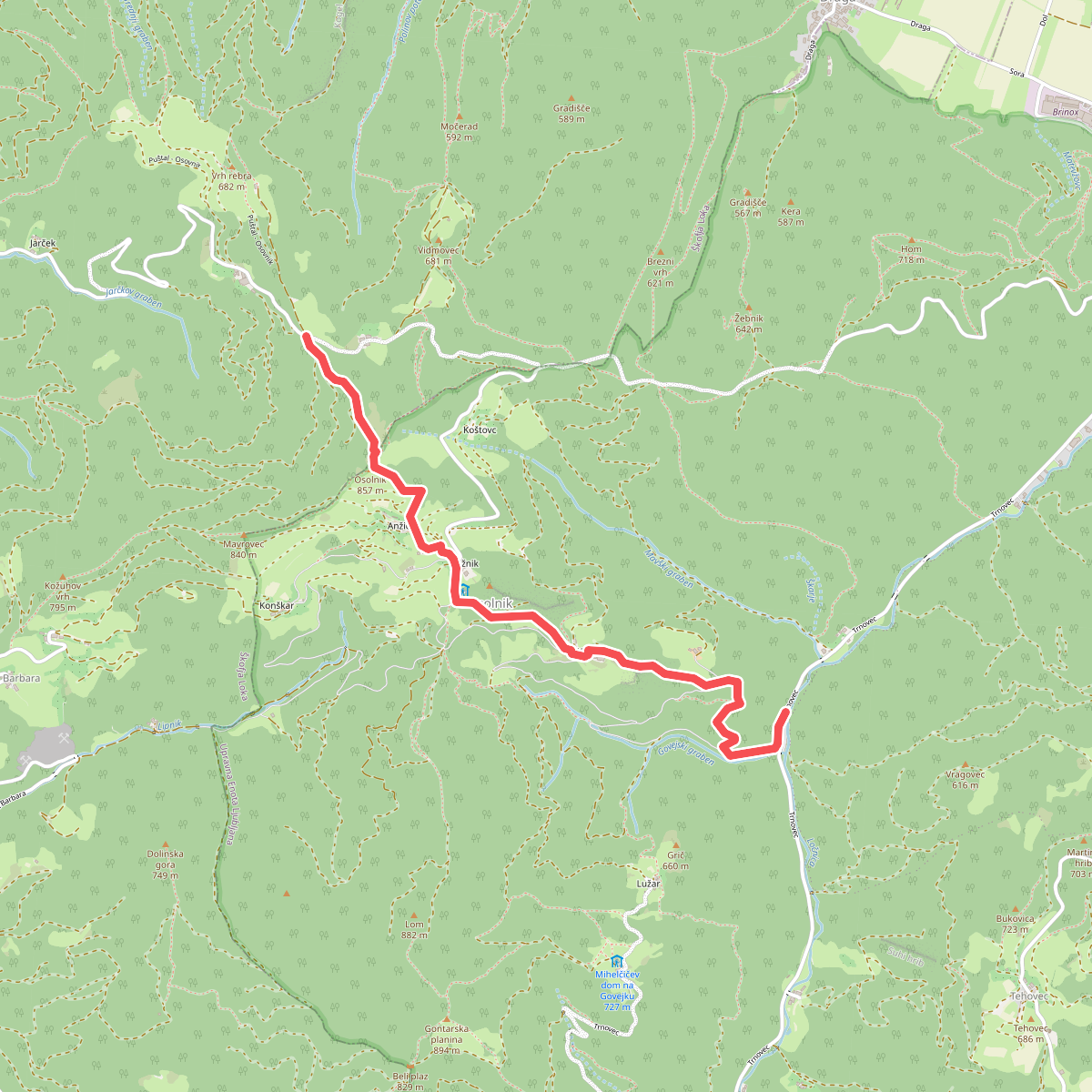 Jakobova pot – Gorenjska veja (var. Osolnik)
