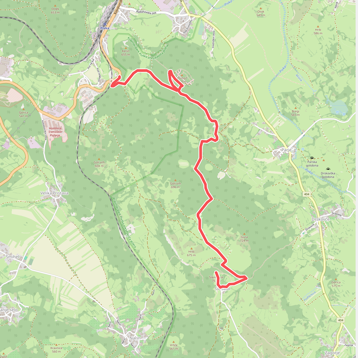 Pivka - Šilentabor