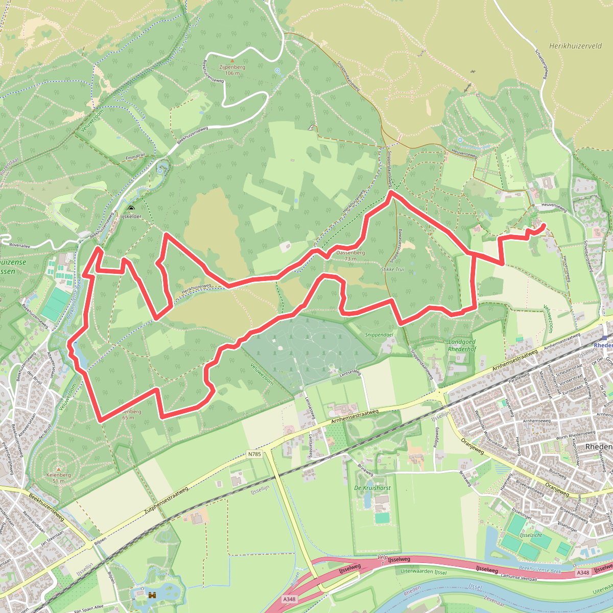 Wandelroute Heuven Beekhuizen Veluwezoom