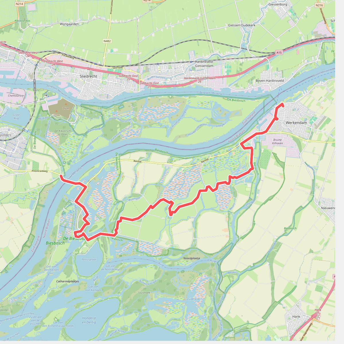 Kop van 't Land - Werkendam · Biesboschpad etappe 6