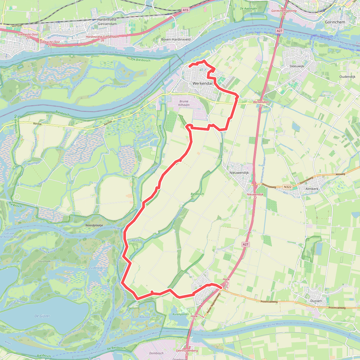 Werkendam - Hank · Biesboschpad etappe 7