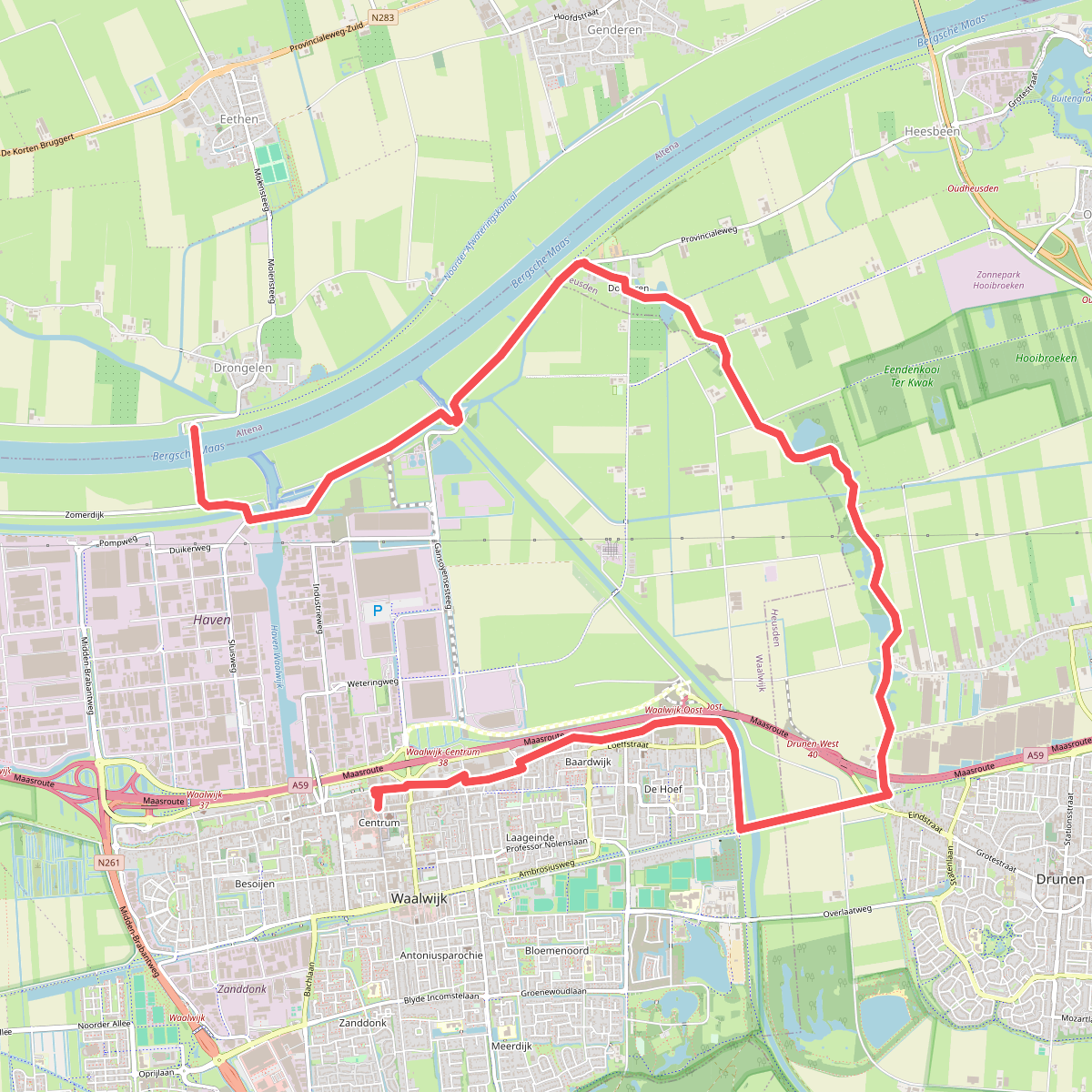 Drongelen - Waalwijk · Biesboschpad etappe 9
