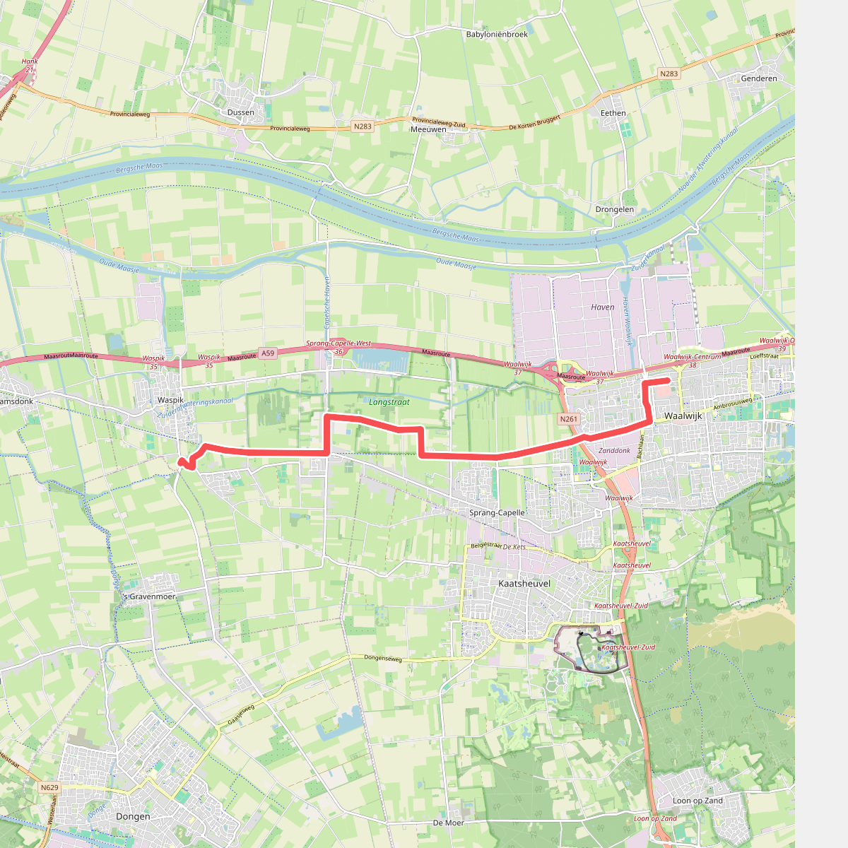 Waalwijk - Waspik · Biesboschpad etappe 10