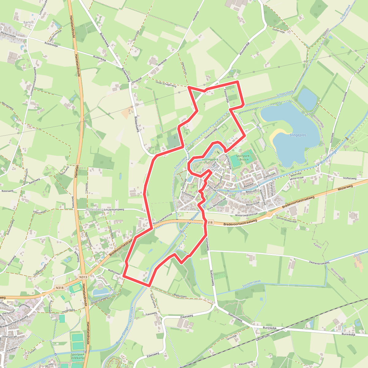 Gracht en Schootsveld route