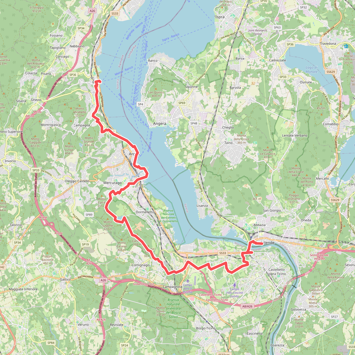 Grand Tour del Lago Maggiore ® - Tappa 3 - Meina - Sesto Calende