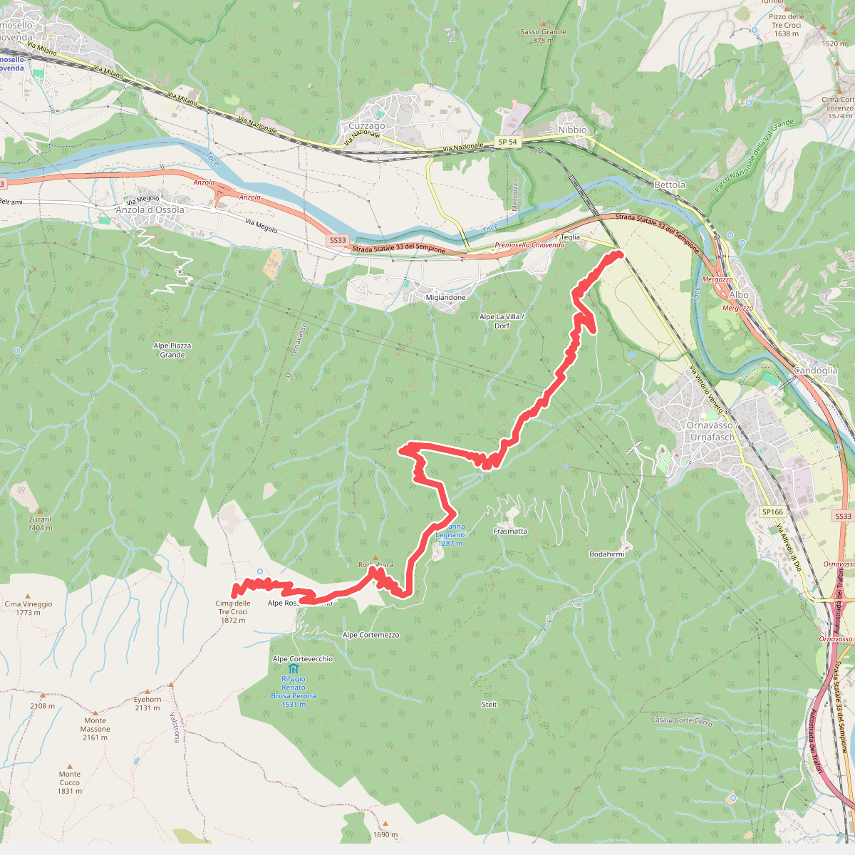 A21 - Punta di Migiandone - Cima Tre Croci