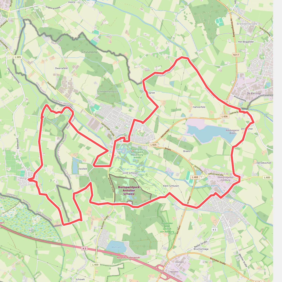 Rondje Megchelen-Brüggenhütte verkort