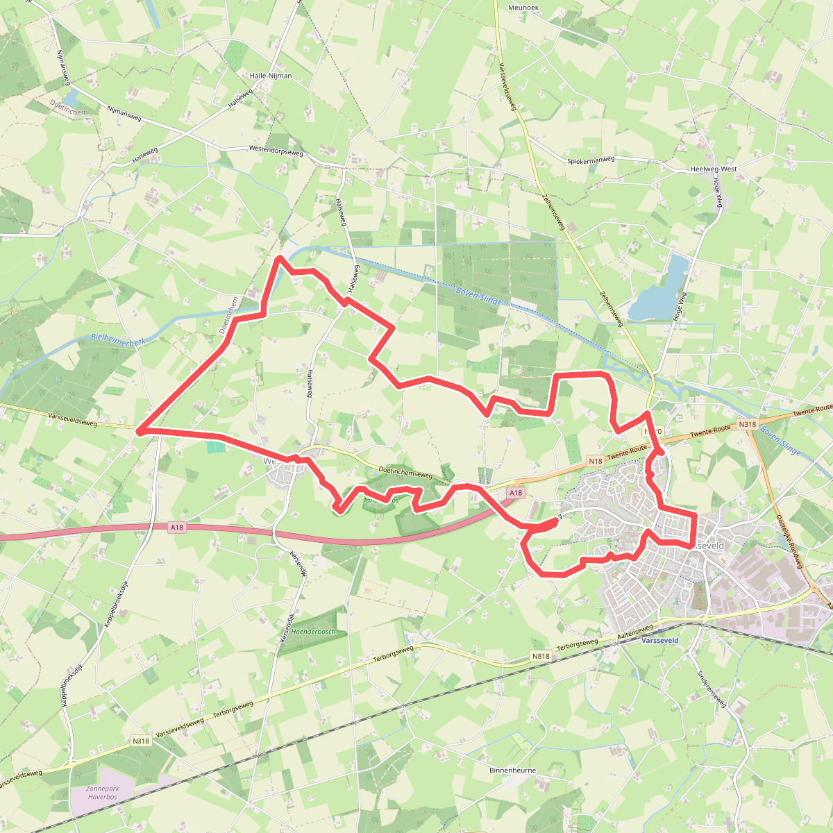 Bovenstal Giezenveld route