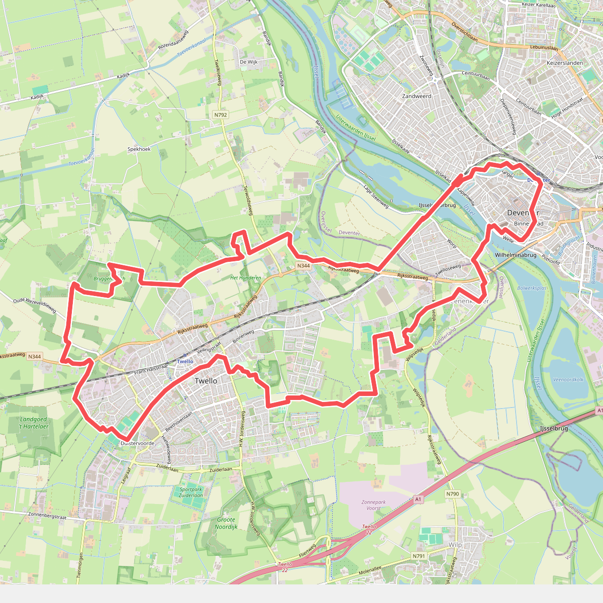 Dagwandeling (Twellose Landgoederen) · Hanzestedenpad etappe 12