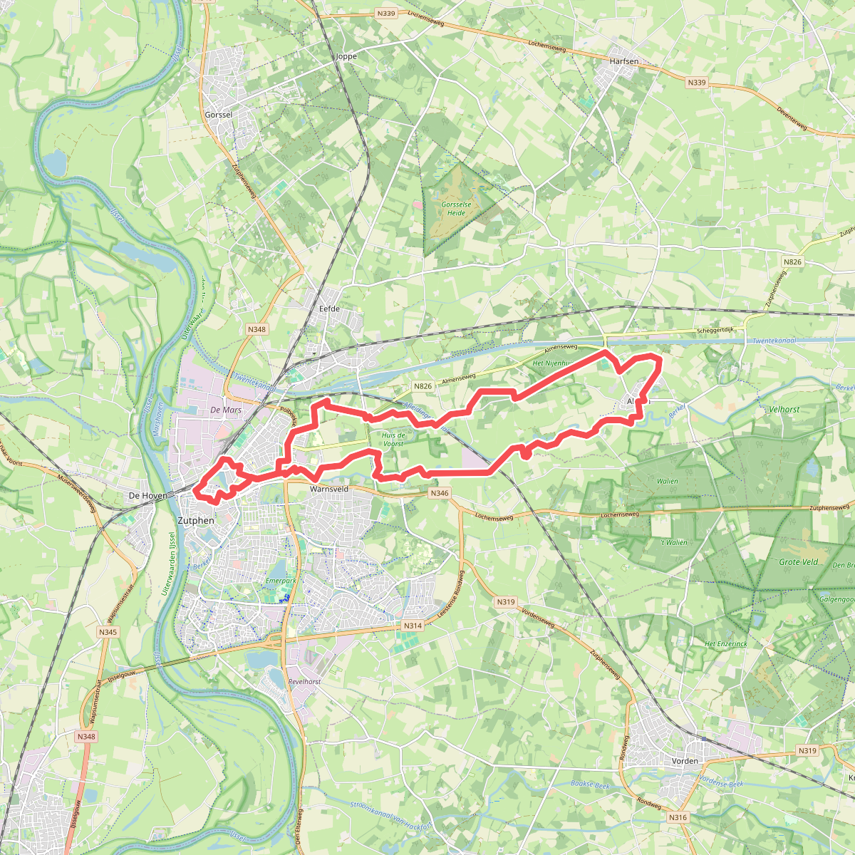 Dagwandeling (De Hoofdige Boer) · Hanzestedenpad etappe 9