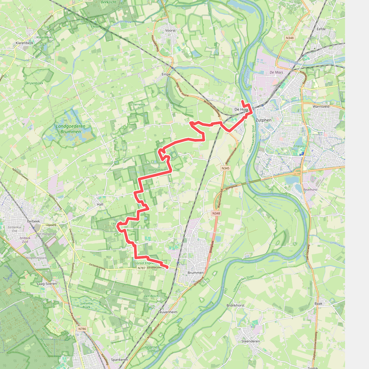 Brummen (station 800m) - Hoven (Zutphen) · Hanzestedenpad etappe 2