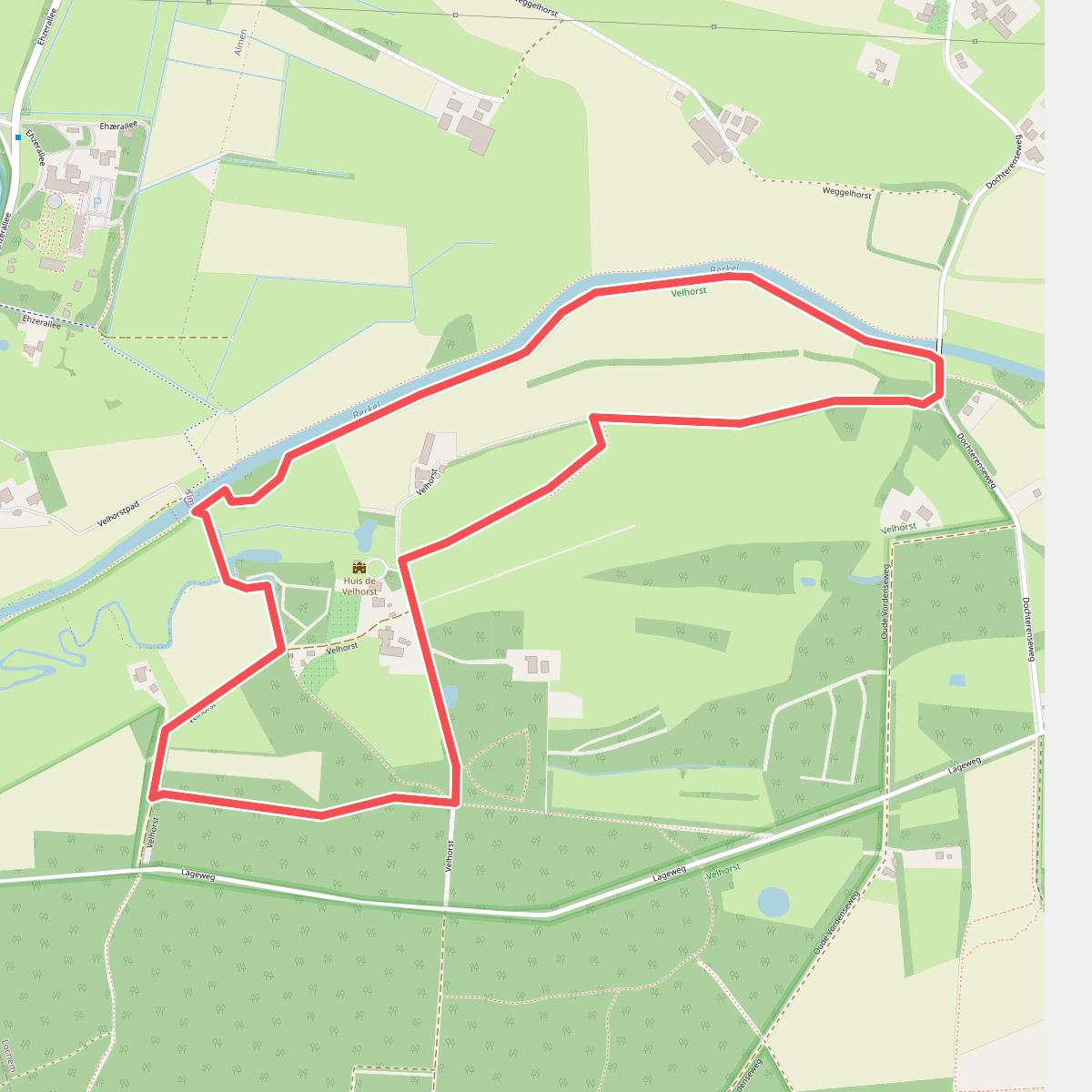 Berkelroute (donkerblauw)