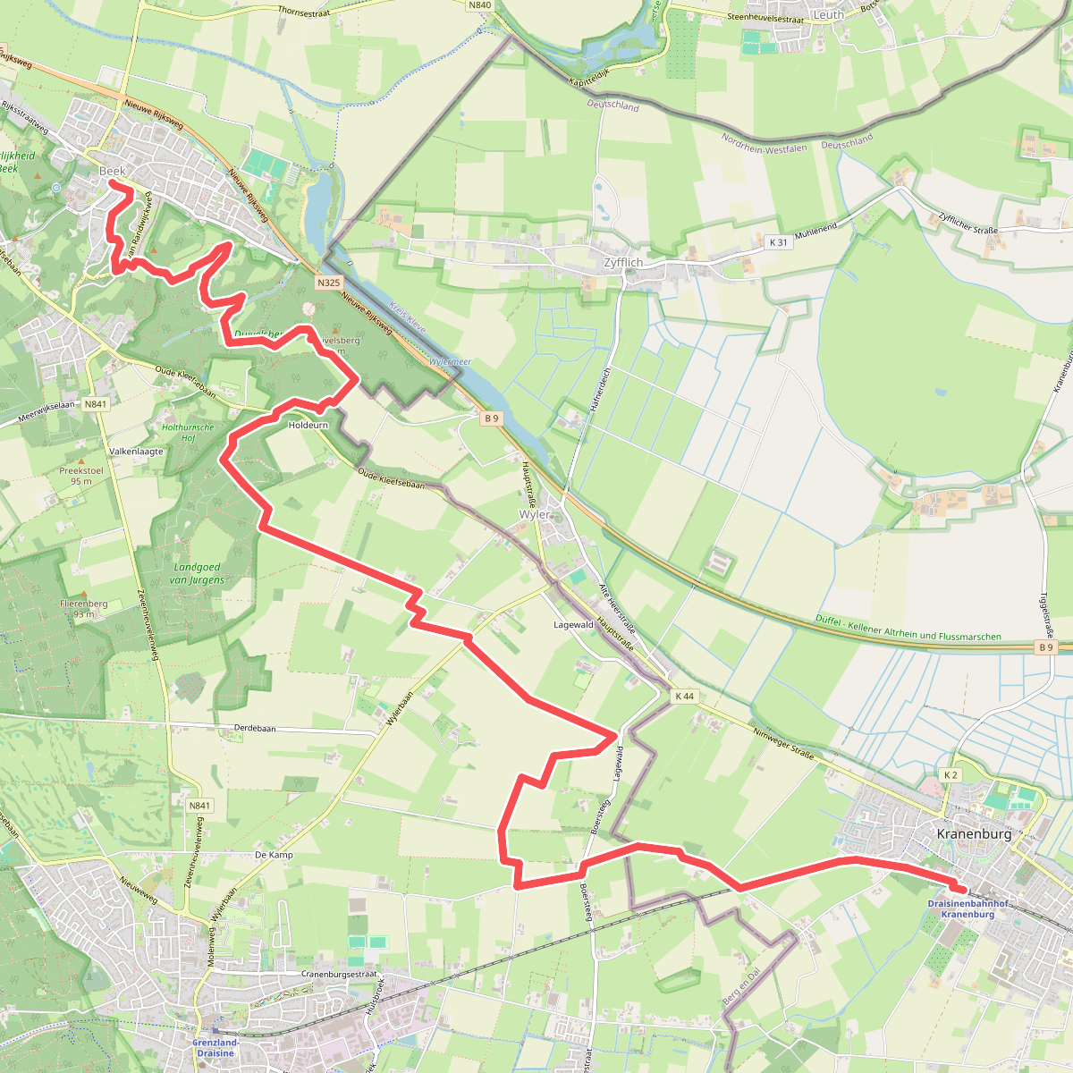 Beek - Kranenburg (D) · Walk of Wisdom etappe 2