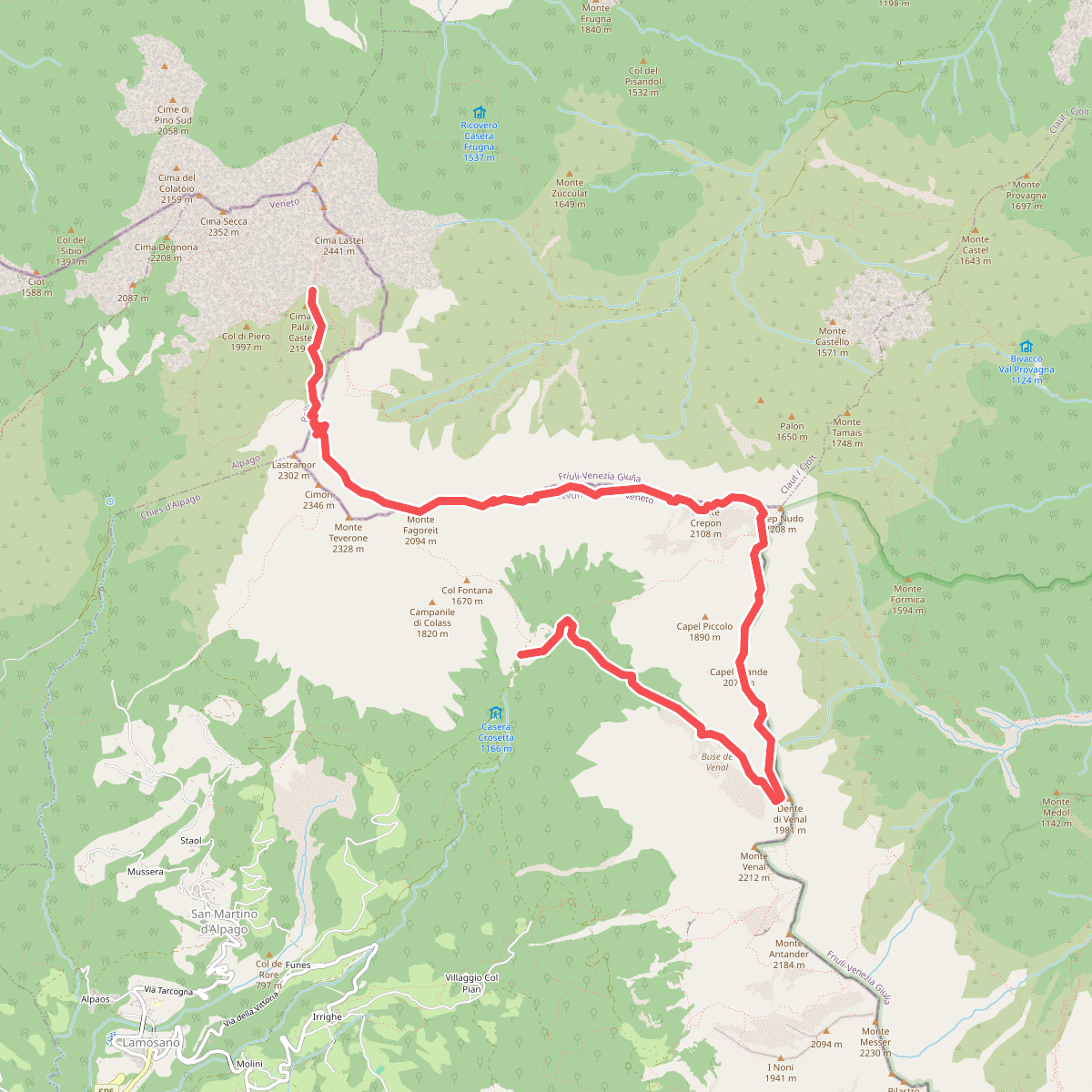 Alta via n. 7 delle Dolomiti - II Tappa