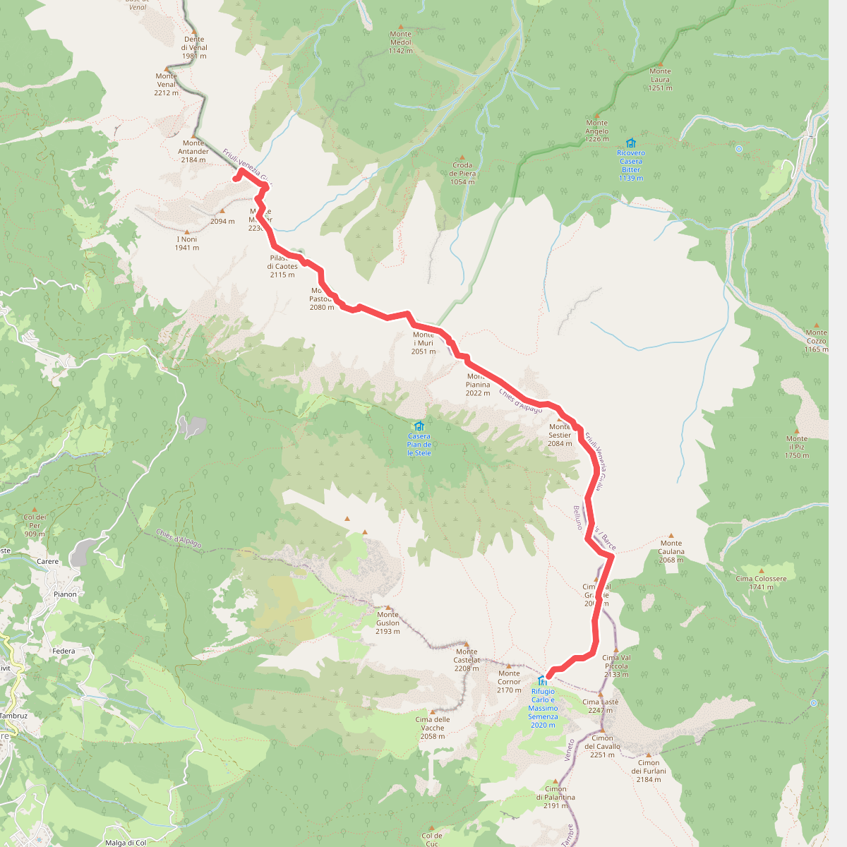 Alta via n. 7 delle Dolomiti - IV Tappa