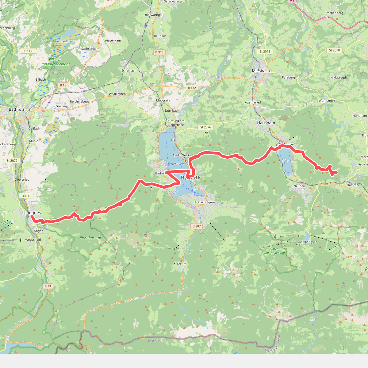 Europäischer Fernwanderweg E4 - Teil Deutschland (Region Tegernsee)