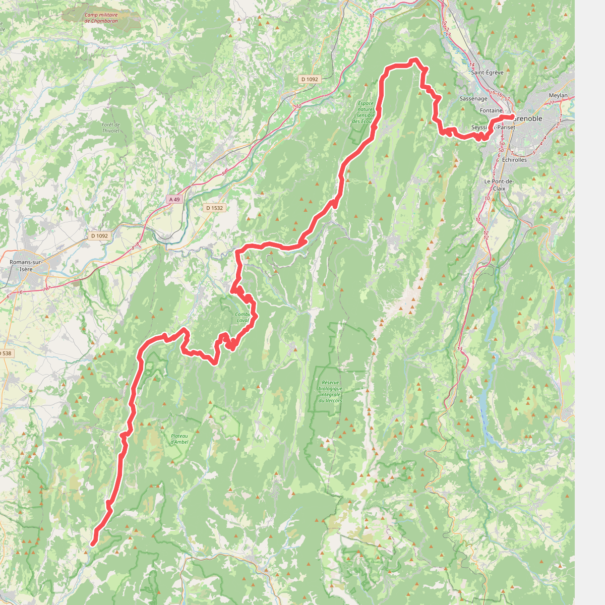 European long distance path E4 · Grenoble – Beaufort-sur-Gervanne