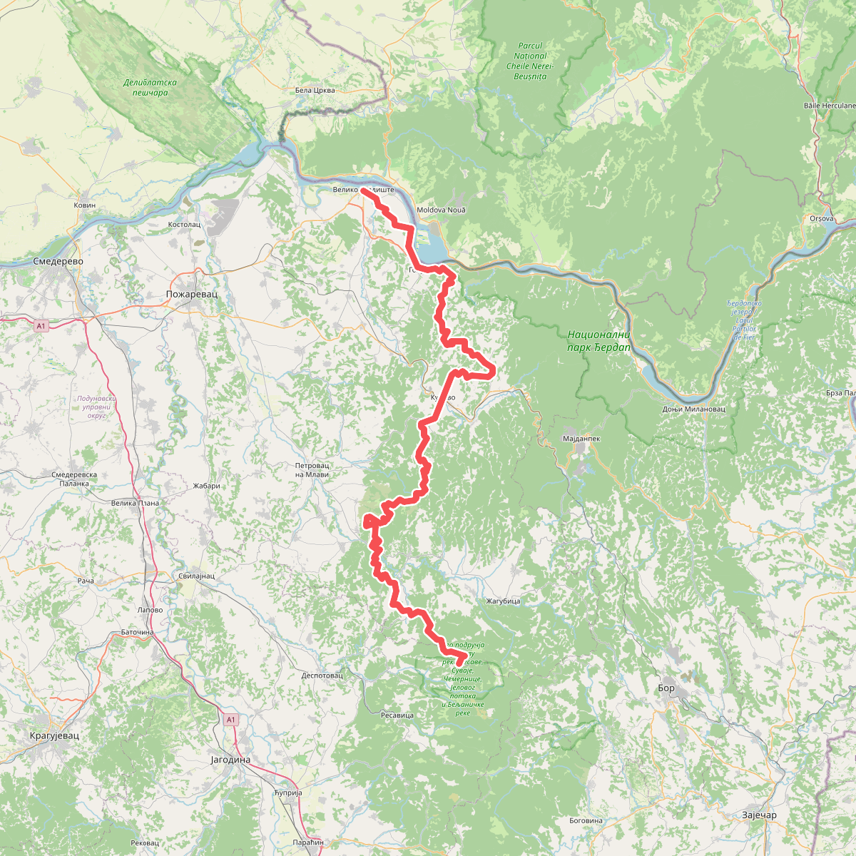 E4: Veliko Gradište – Beljanica vrh