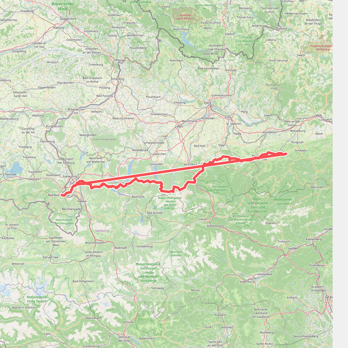 Europäischer Fernwanderweg E4 (von Salzburg nach Gresten)